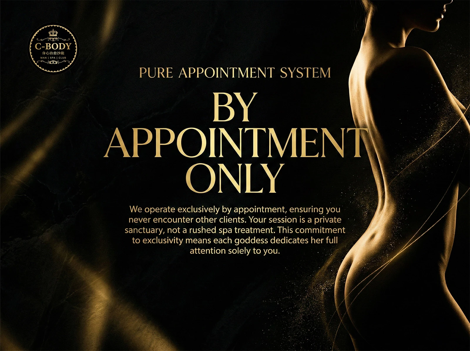 Private appointment system ensuring exclusive spa experience at C-Body Bangkok