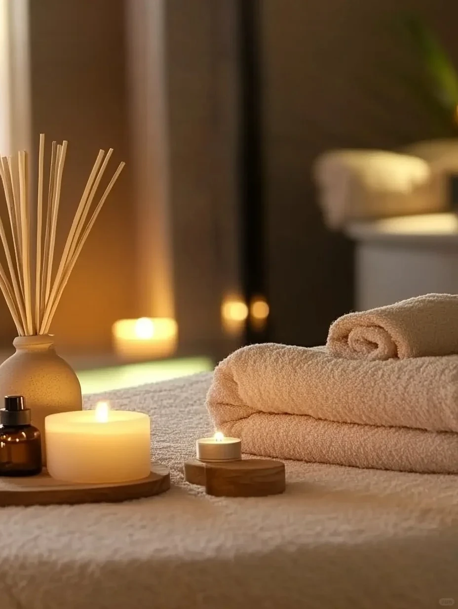 Premium spa room for erotic massage Bangkok - Intimate body-to-body massage suite with sophisticated ambiance